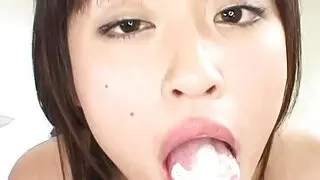 Lovely Asian Brunette Sucking Dicks